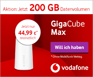 Vodafone gigacube d2 fuer camper internet mobiles